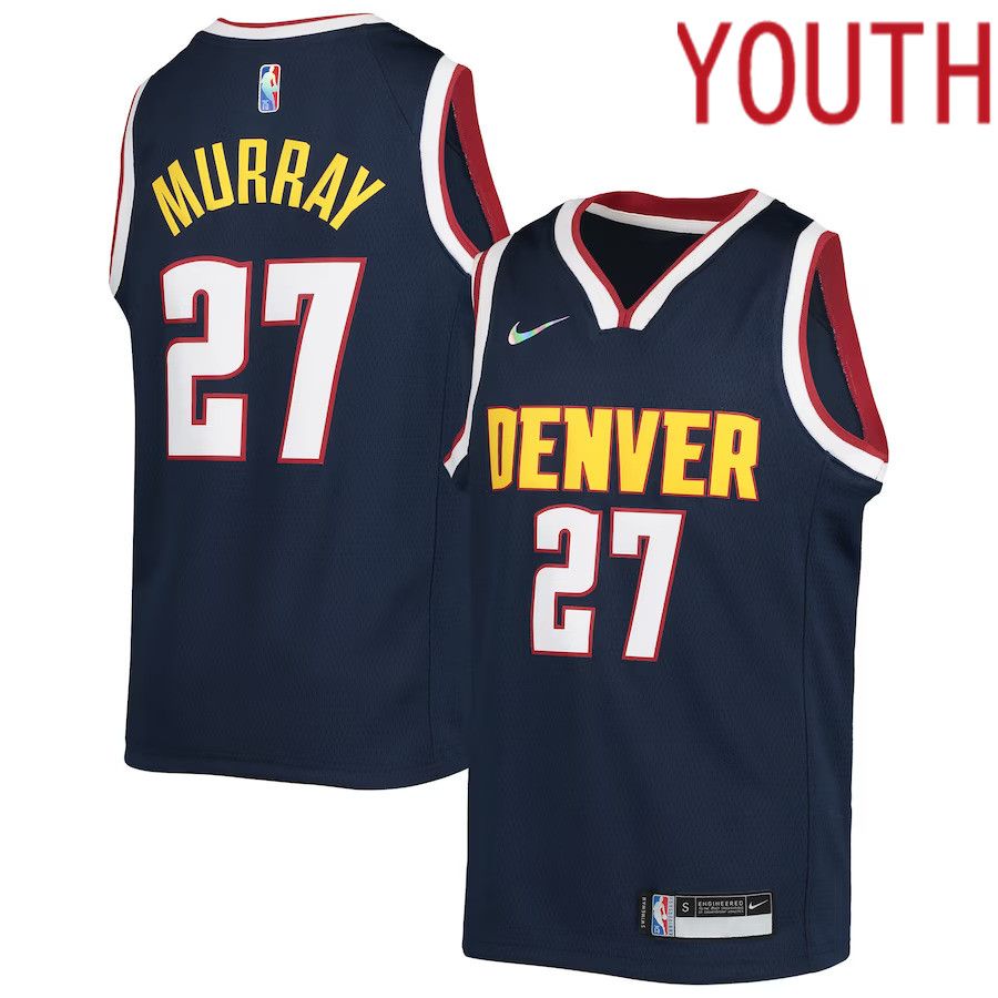 Youth Denver Nuggets #27 Jamal Murray Nike Navy Diamond Swingman NBA Jersey